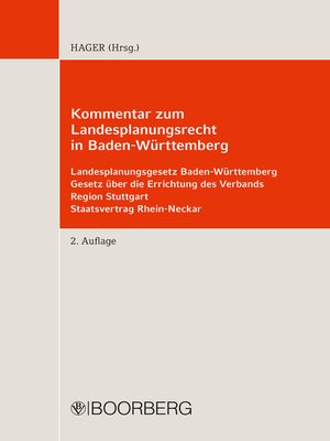 cover image of Kommentar zum Landesplanungsrecht in Baden-Württemberg
